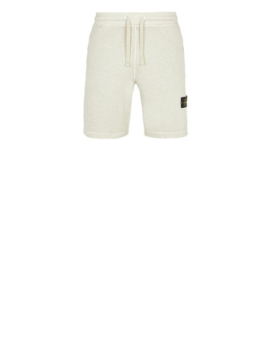 BERMUDA CARGO EN MOLLETON COUPE CLASSIQUE blanc