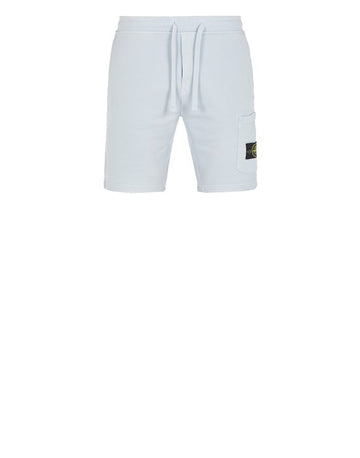 BERMUDA CARGO EN MOLLETON COUPE CLASSIQUE Blanc